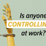 Robotic hands in handcuffs with the message “Is anyone controlling AI at work?”, representing the need for oversight of workplace AI tools.