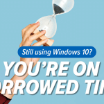 Hourglass showing time running out for workshops still using Windows 10